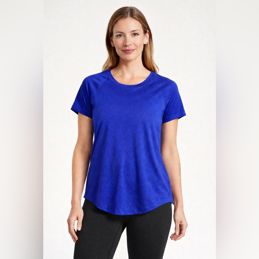 Athleta Short Sleeve Crewneck Tee in Royal Blue